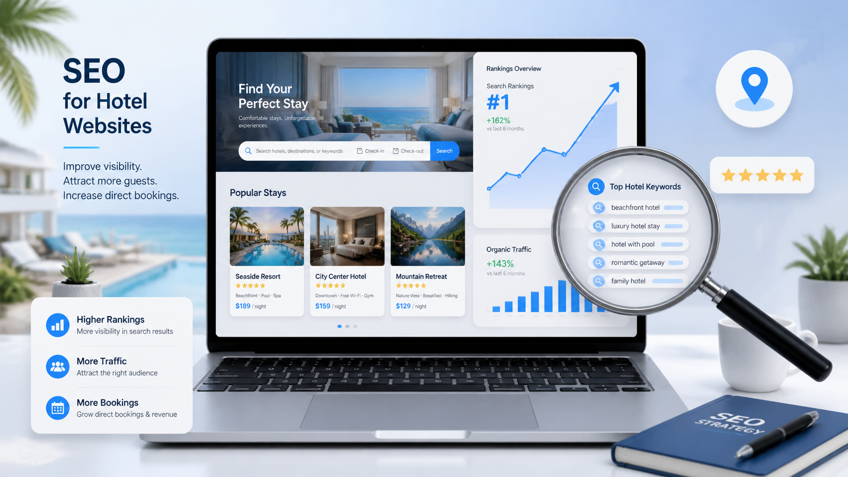 استراتيجيات تحسين محركات البحث (SEO) لموقع فندقك في الجزائر
